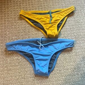 Two bikini bottoms with ties